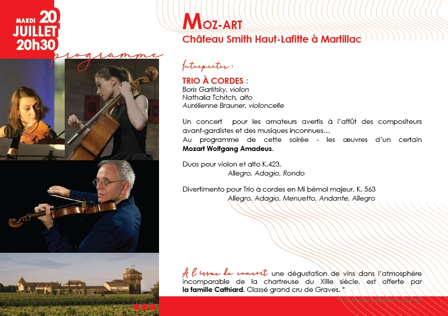 Concert MoZ-ART, château Smith Haut Lafitte