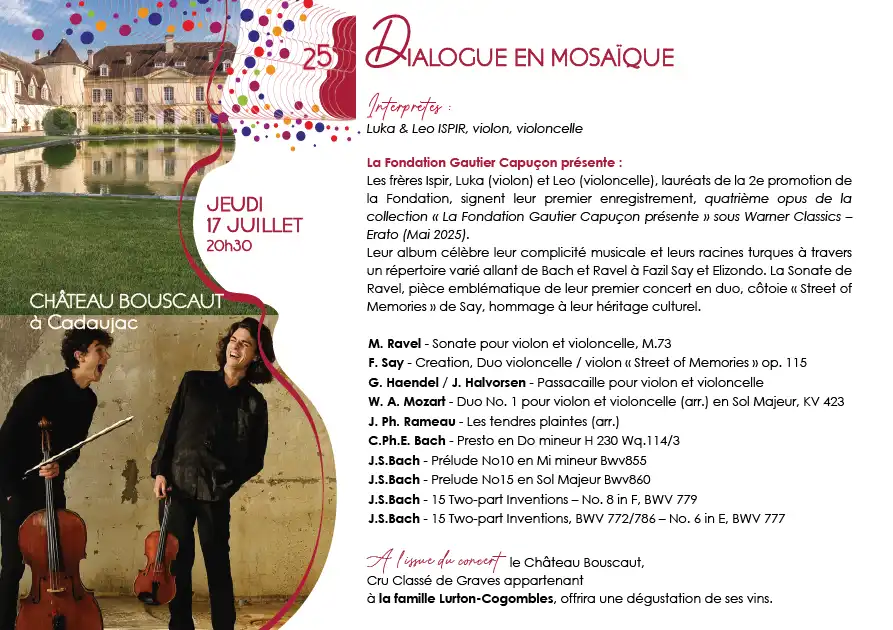 Programme RMIG-2025 Concert château Bouscaut Programme RMIG-2025 Concert château Bouscaut