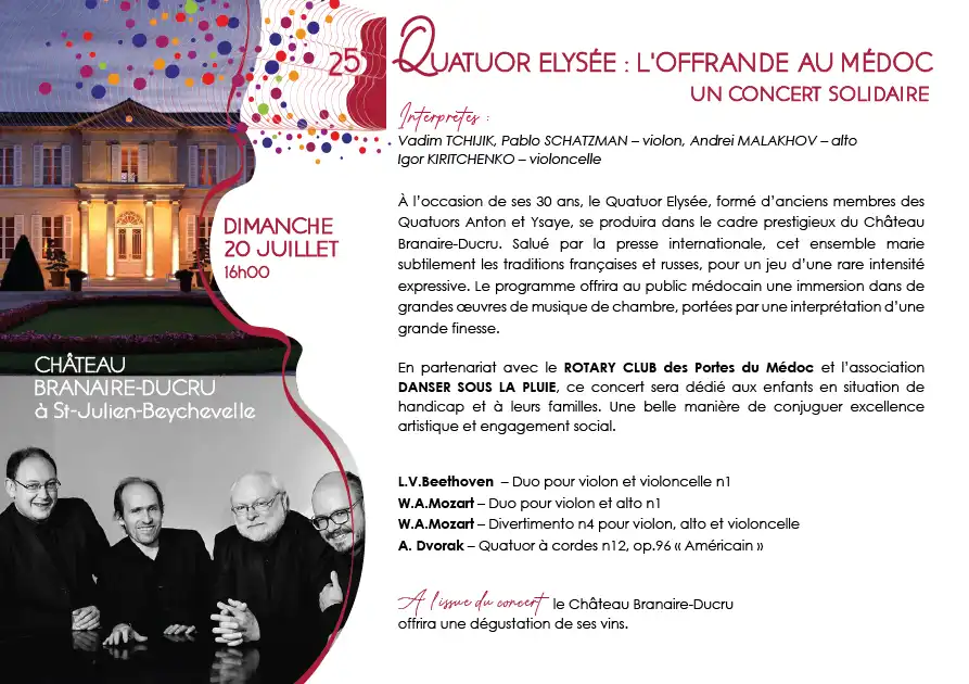 Programme RMIG-2025 Concert Château Branaire - Ducru